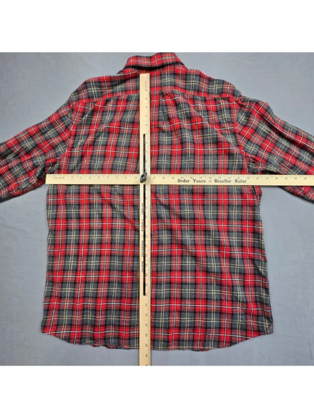 Banana Republic Mens Large Plaid Long Sleeve Red/Black Shirt Standard Fit